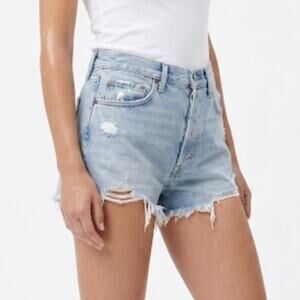 Agolde Parker Vintage Cutoff Denim Shorts Distressed Raw Hem A026-811 Size 28